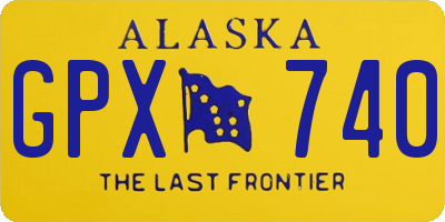 AK license plate GPX740