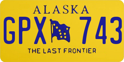 AK license plate GPX743