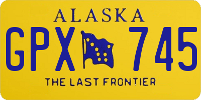 AK license plate GPX745