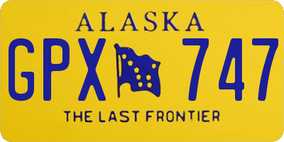 AK license plate GPX747