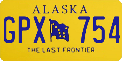 AK license plate GPX754