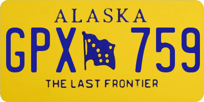 AK license plate GPX759