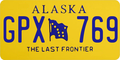 AK license plate GPX769