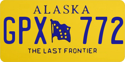 AK license plate GPX772