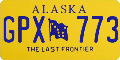 AK license plate GPX773