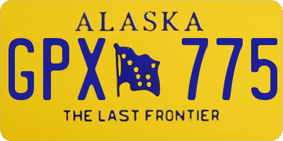 AK license plate GPX775