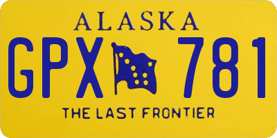 AK license plate GPX781