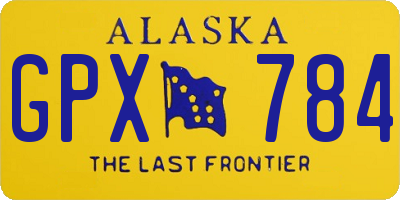 AK license plate GPX784