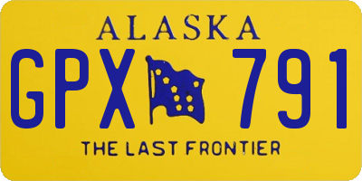 AK license plate GPX791