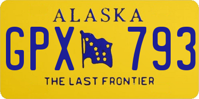 AK license plate GPX793