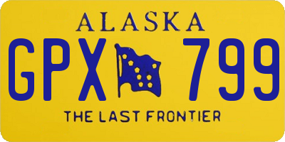 AK license plate GPX799