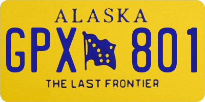 AK license plate GPX801