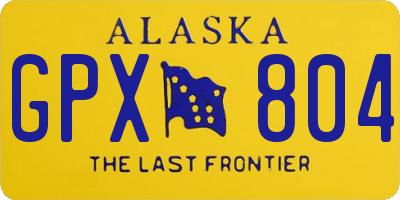 AK license plate GPX804