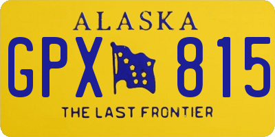 AK license plate GPX815