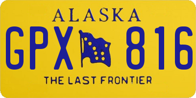 AK license plate GPX816
