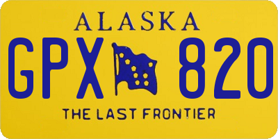 AK license plate GPX820