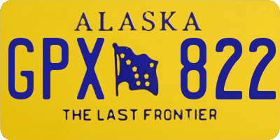 AK license plate GPX822