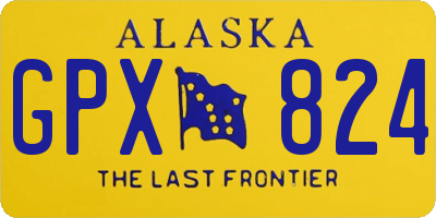 AK license plate GPX824