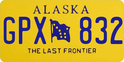 AK license plate GPX832