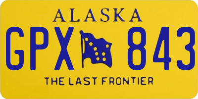 AK license plate GPX843