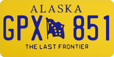 AK license plate GPX851