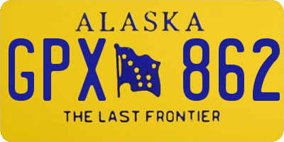AK license plate GPX862
