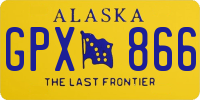 AK license plate GPX866