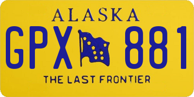 AK license plate GPX881
