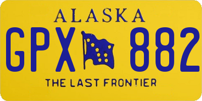 AK license plate GPX882