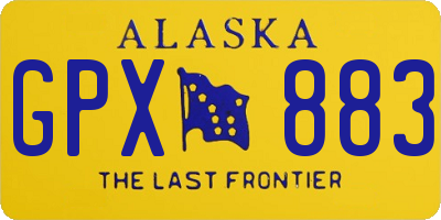 AK license plate GPX883