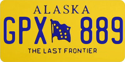 AK license plate GPX889