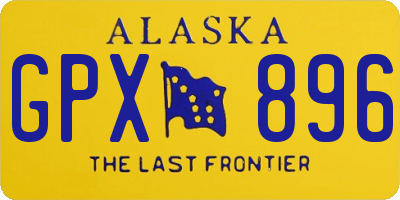 AK license plate GPX896