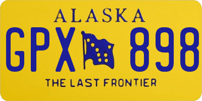 AK license plate GPX898
