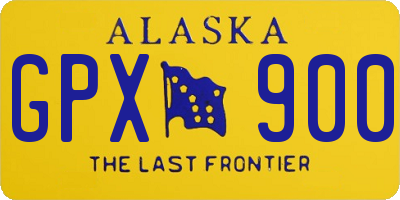 AK license plate GPX900