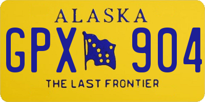 AK license plate GPX904