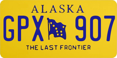 AK license plate GPX907