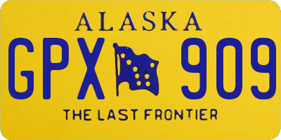 AK license plate GPX909