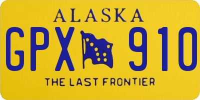 AK license plate GPX910