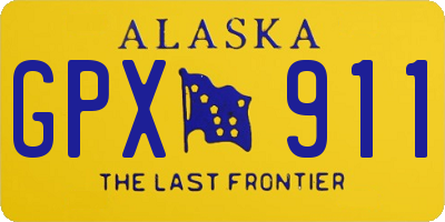 AK license plate GPX911