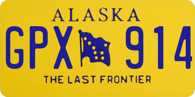 AK license plate GPX914