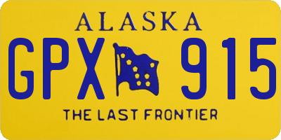 AK license plate GPX915