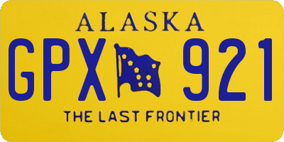 AK license plate GPX921