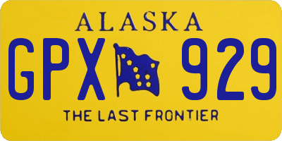 AK license plate GPX929