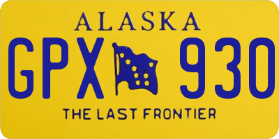 AK license plate GPX930