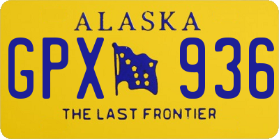 AK license plate GPX936