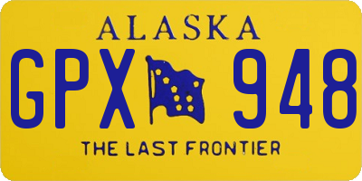 AK license plate GPX948