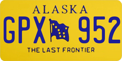 AK license plate GPX952