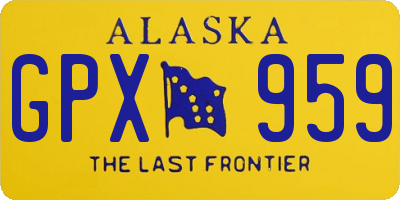 AK license plate GPX959