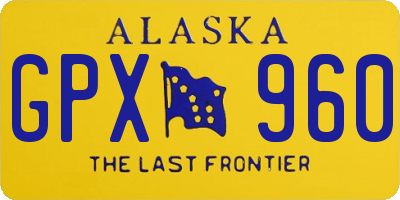AK license plate GPX960