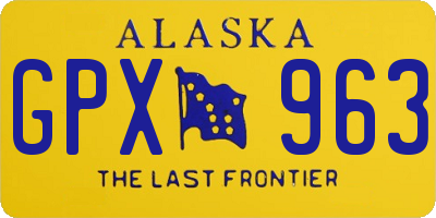 AK license plate GPX963